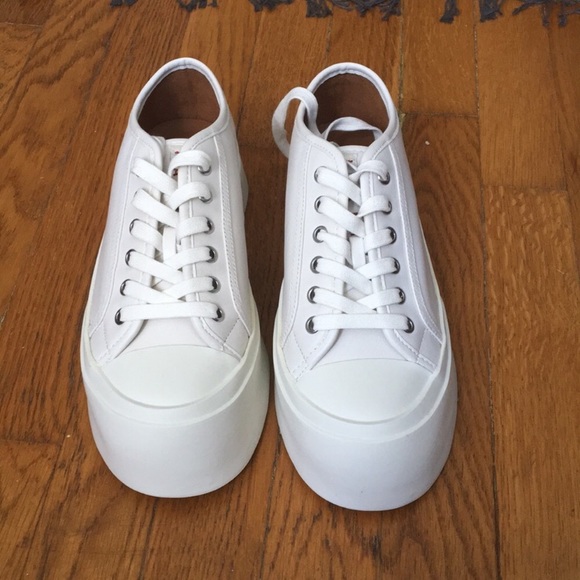 Brand new Marni white leather platform sneakers - Picture 4 of 5
